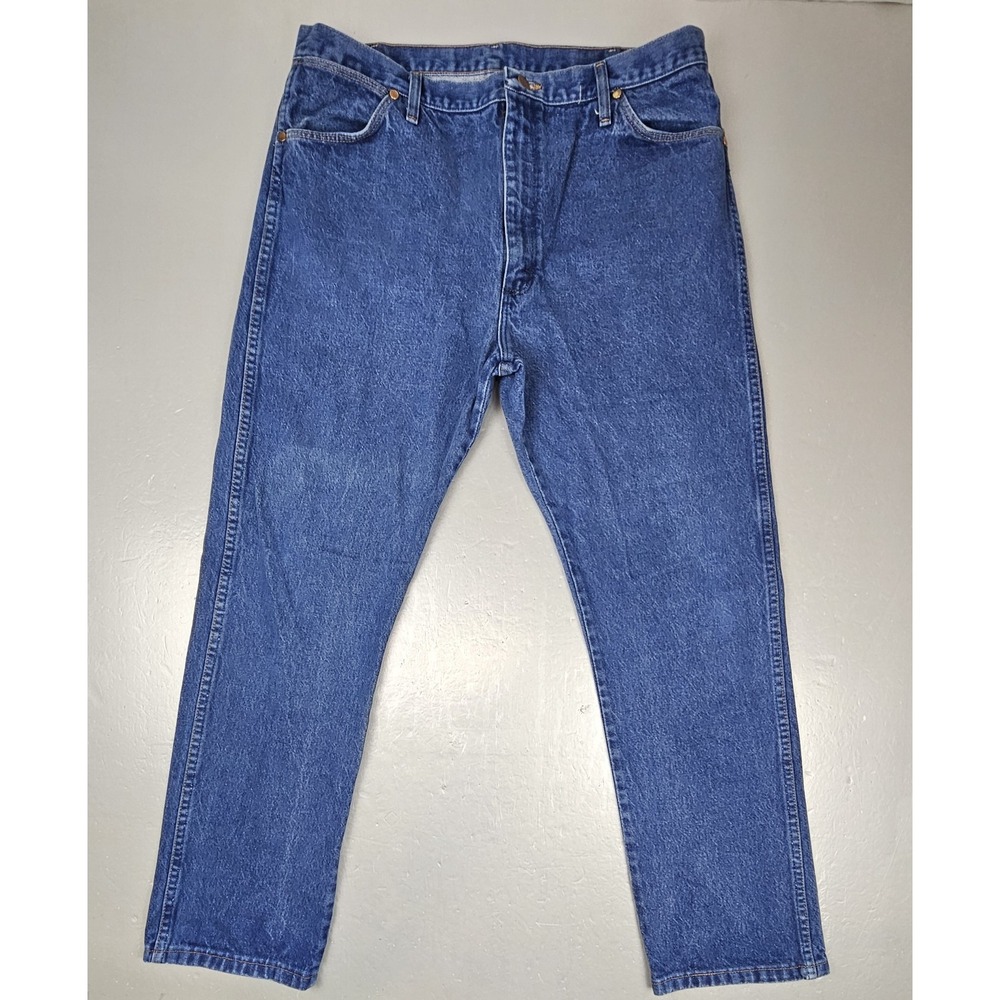 Wrangler Jeans Mens 40x32 Vintage Blue 13MWZ Cowboy Straight Western Denim